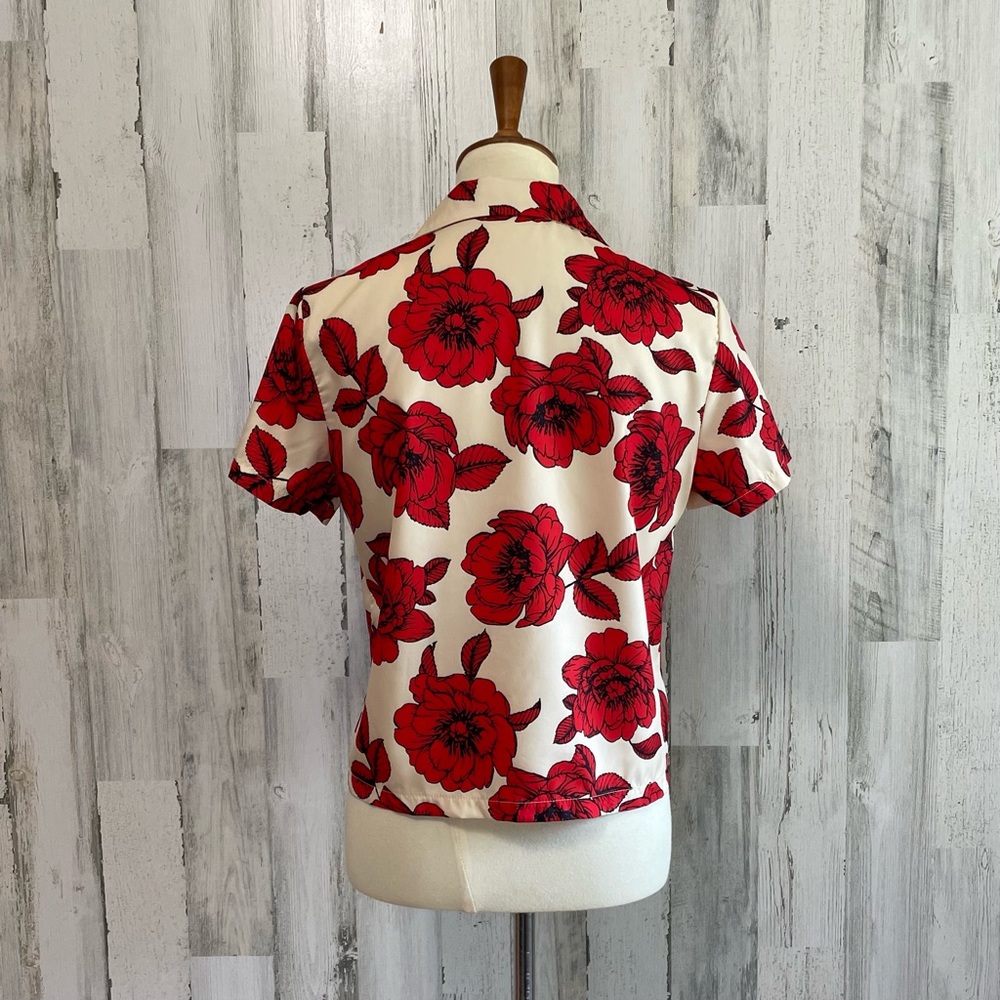 Shein Tropical Print Button-Up Shirt - Picture 6 of 10